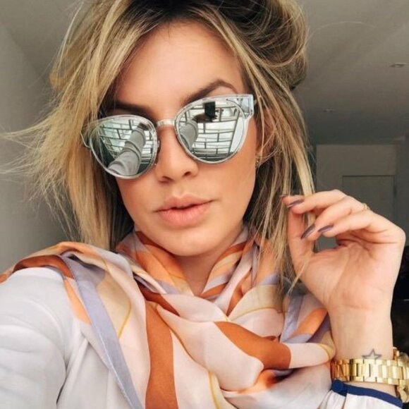 Dior DIORSCULPT 0R7U C6 Sunglasses Lilac Cat Eye Frame, Dark Purple Lenses - Picture 8 of 12